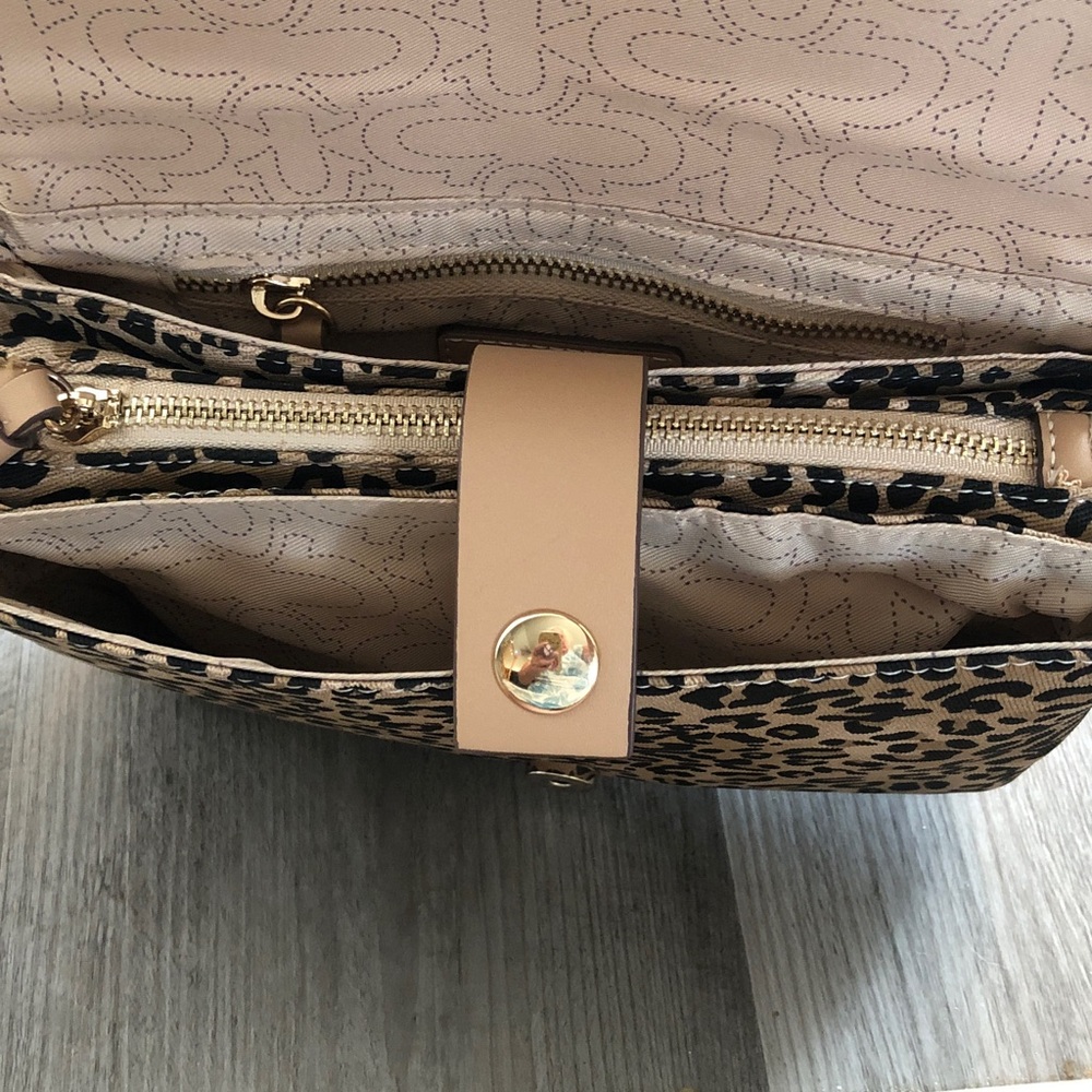 True Religion Leopard Bling Logo Cotton & Polyester Messenger Crossbody Bag NWT - Picture 8 of 16